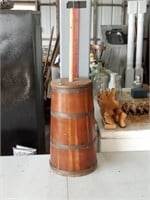 Old wood butter churn