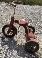 Small Antique Metal Tricycle has been repainted