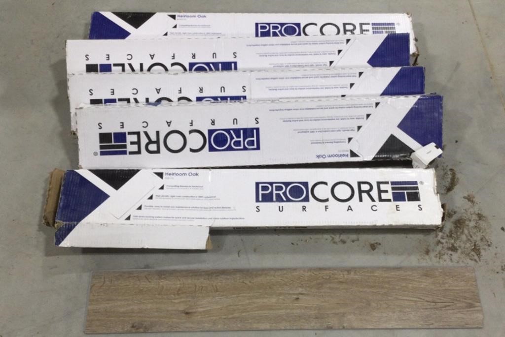 5 boxes of Pro Core Surfaces flooring