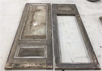 Two wooden doors 105x30.5 106.5x31