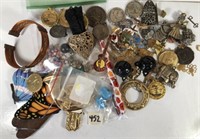 Bag of Misc. Jewelry and Medals