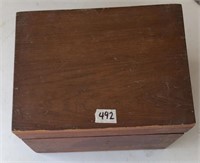 Crafted Wooden Box 6 1/4" H x 7 1/2" W x 9 13/16"L