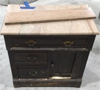 Victorian Marble Top Commode 16x28x29