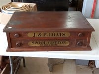antique 2 drawer spool cabinet