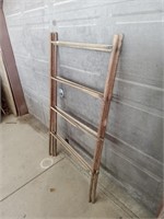 antique wood folding drying rack