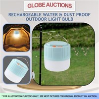 RECHARGEABLE WATER & DUST PROOF OUTDOOR LIGHT BULB