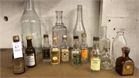 Miniature Spirits bottles, Milk carafe, old