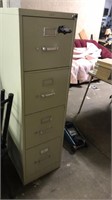 Four drawer locking file cabinet