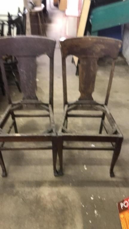 Antique oak chair frames