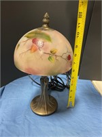 Desk Lamp hand painted glass shade