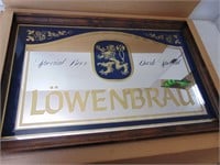 New Old Stock Lowenbrau Bar Mirror