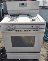 Whirlpool White Gas Stove Range Self Clean Oven