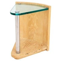 Postmodern Cerused Wood & Glass End Table