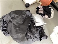 Motorcycle cover with rain suits