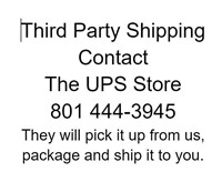 THIRD PARTY SHIPPING ONLY!