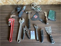 Hand-Tools; Pipe Wench, Crescent Wrench, Pliers,