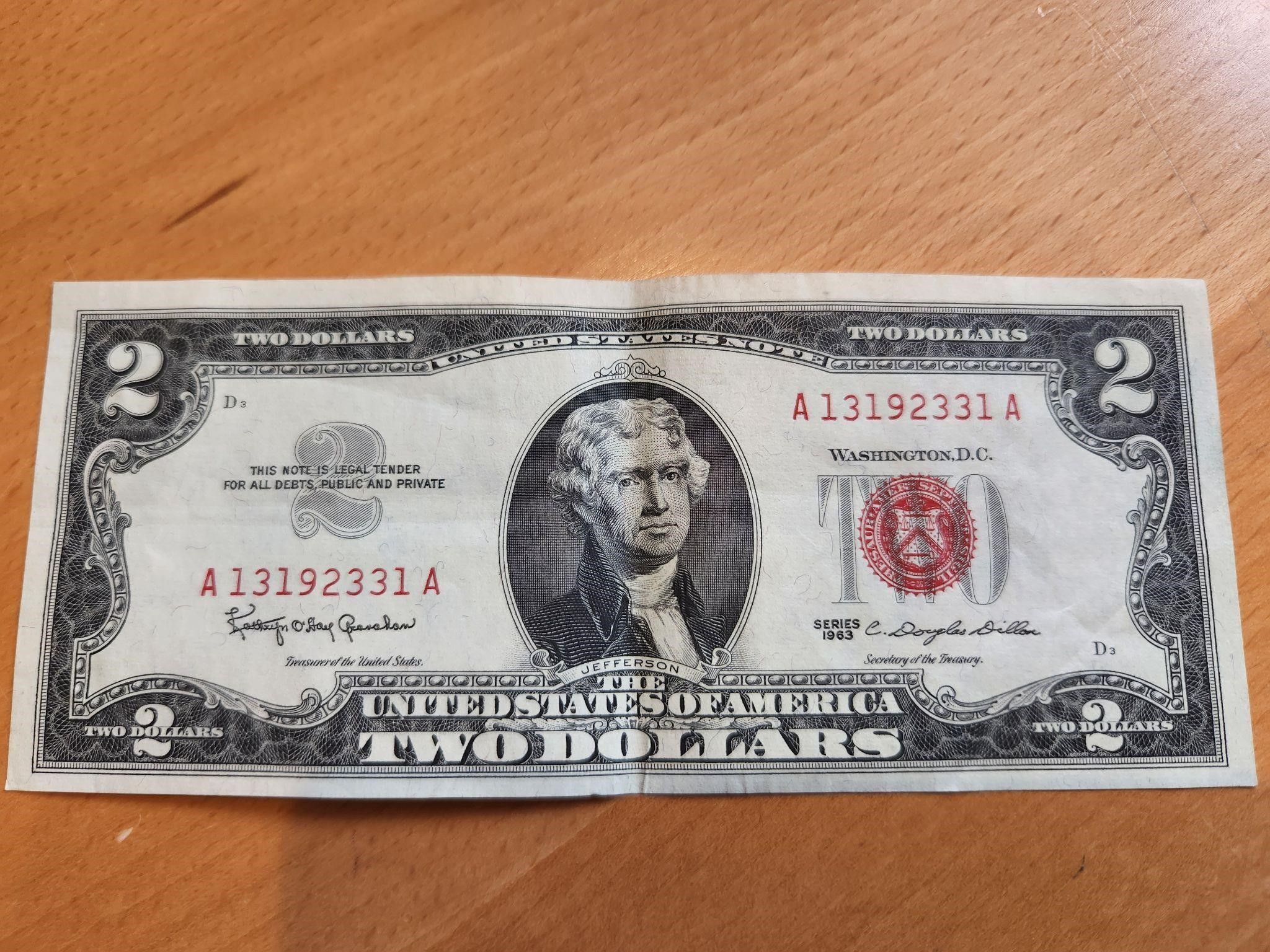 Two Dollar Bill  red seal