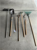 Yard Tools; Shovel, Rakes, Hand-Tiller, Broom