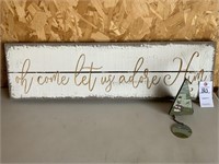 Handmade Wooden Routered Christmas Sign &