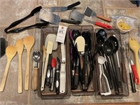 Kitchen Utensils; Spoons, Spatulas, Forks, Wire