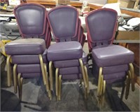 Purple Vinyl Chairs, 15" x 31" *Bidding