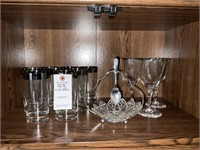 (8) Silver High Glasses, (3) Wine Glasses & S