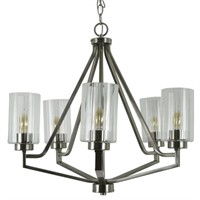 Decor Therapy Clear Crystal 5 Light Chandelier