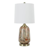 Decor Therapy Golden Art Glass Table Lamp