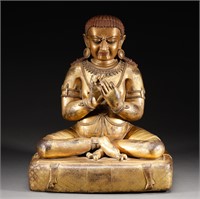 Bronze gold Buddha statue in Qing dynasty or befor