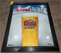 Coors Light Glass Sign 32"x26"