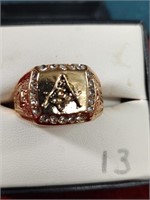 Size 13 Freemason Ring