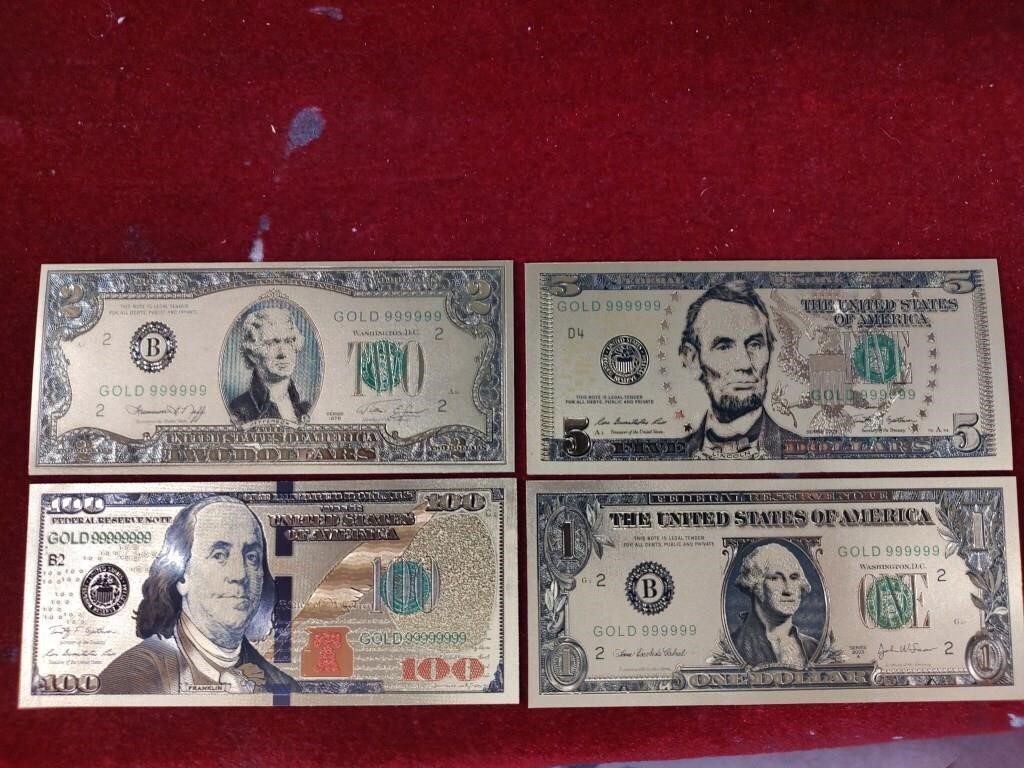 4 Golden Banknotes