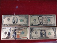 4 Golden Banknotes