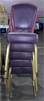 Purple Vinyl Chairs, 16” x 33” *Bidding 1xqty