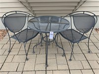 3 Piece Outdoor Wrought Iron Sitting Set