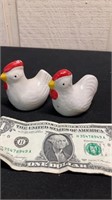 PAIR OF CHICKEN SALT AND PEPPER SHAKERS