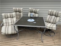 5 Piece Outdoor Table & Chairs w/ Removable