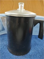 Vintage Metal Coffee Pot - 9" - Complete