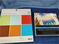 2 Art Pads - Bright paper 8" x 8" & Premium