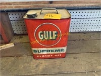 Gulf Motor Oil Can