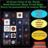 20 Great Coins of the World, hand selected, many t