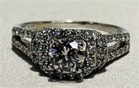 14KT WHITE GOLD 1.65CT DIAMOND RING WITH .65CT