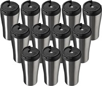 12 Pack 20 oz Stainless Steel Tumbler w Lid/Straw