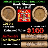 Lincoln Wheat Cent 1c Mixed Roll Orig Brandt McDon