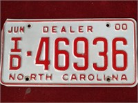 Vintage NC Dealer License Plate