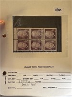8C 6PC LOT 1395B BOOKLET PAGE STAMPS