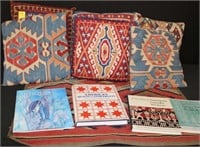 Antique Southwest Horse Blanket & Oriental Pillows