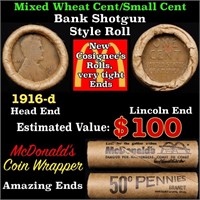 Lincoln Wheat Cent 1c Mixed Roll Orig Brandt McDon