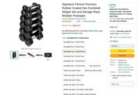 W293  Signature Fitness Hex Dumbbell Weight Set