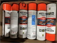 6 Cans of Orange Marking Paint